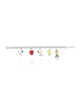 Peanuts Snoopy, Woodstock, Charlie Brown Charm Bracelet