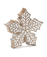 Slickblue Decorative Tabletop Snowflake - Set of 2 for Holiday Season