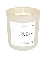 Sweet Water Decor Spa Day Soy Candle - Tan Matte Jar - 15 oz