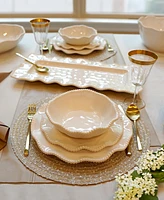 Certified International Perlette Cream Melamine 4-Pc. Dinner Plate Set