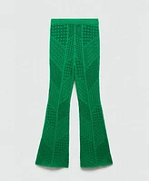 Mango Women's Openwork Knit Pants