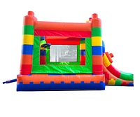 Pogo Bounce House Inflatable Bounce House with Slide for Kids (Without Blower) - 18 x 12 x 14.5 Foot Backyard Inflatable Bouncy House