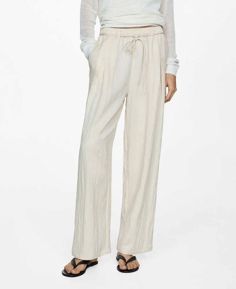 Mango Women's Straight Lyocell Pants