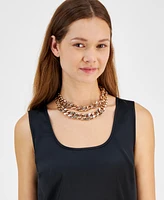 I.n.c. International Concepts Layered Chain Necklace, 18" + 3" extender, Created for Macy's