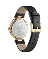 Plein Sport Women's Opium 2 Hand Quartz Black Genuine Leather Strap 38mm