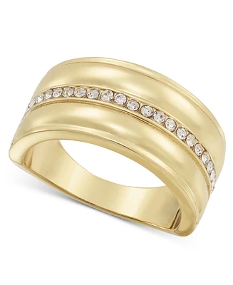 I.n.c. International Concepts Crystal Gold-Tone Ring, Created for Macy's