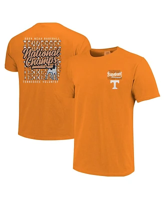 Image One Women's Tennessee Orange Tennessee Volunteers 2024 Ncaa Men's Baseball College World Series Champions Comfort Colors Stack T-Shirt