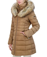 Laundry By Shelli Segal Women's Faux-Fur-Trim Hooded Puffer Coat