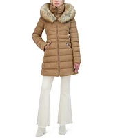 Laundry By Shelli Segal Women's Faux-Fur-Trim Hooded Puffer Coat