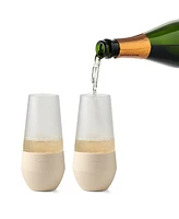 Rabbit Freezable Champagne Glasses, Set of 2