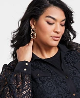 I.n.c. International Concepts Plus Lace Blouse, Created for Macy's