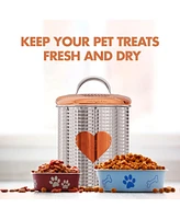 Amici Pet Rosie Treats Extra Large Storage Canister, 104 oz., Rose Gold