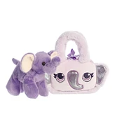 Aurora Small Glitter Elephant Fancy Pals Fashionable Plush Toy Purple 8"