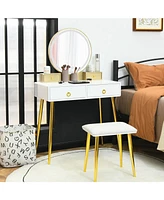 Sugift Vanity Table Set with Mirror