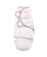 Hudson Baby Baby Girls Cotton Swaddle Wrap, Gray Unicorn, 0-3 Months