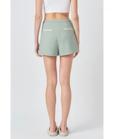 Grey Lab Women's Asymmetrical Wrap Mini Skort