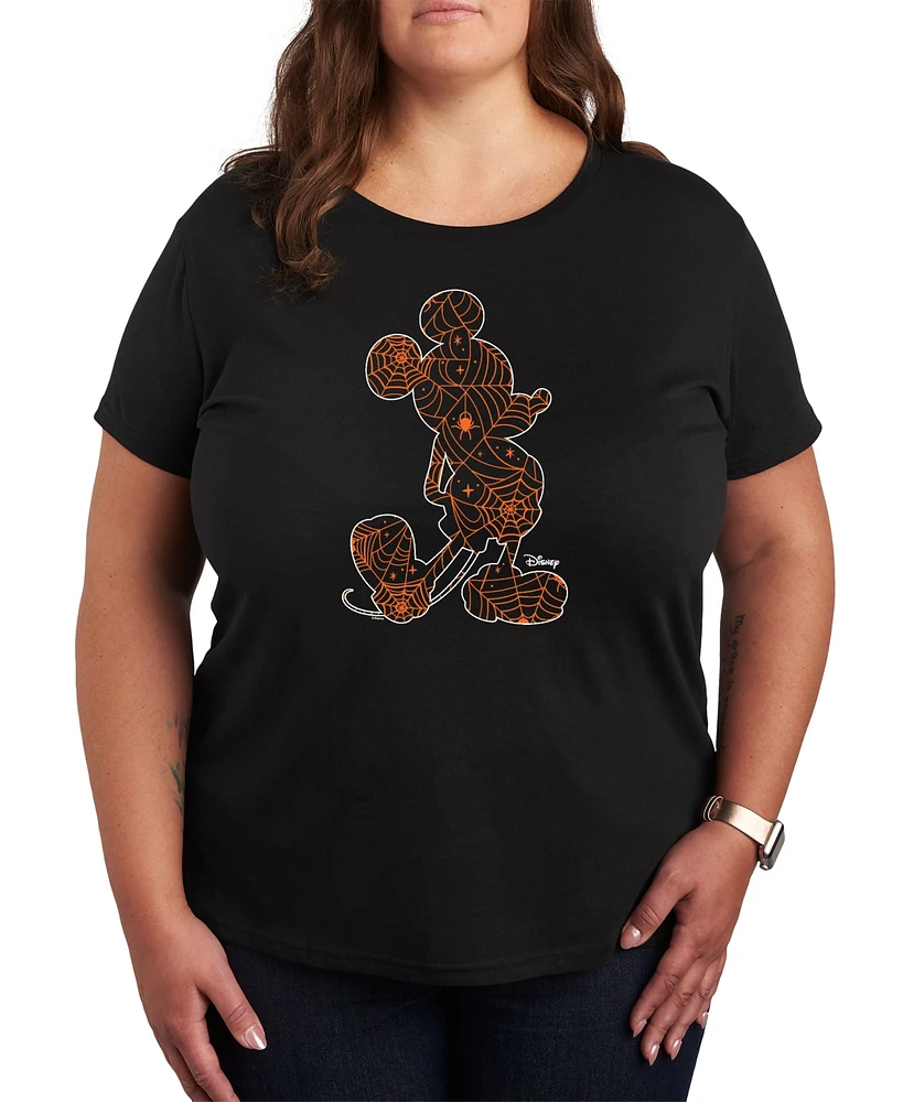 Hybrid Apparel Trendy Mouse Spiderweb Plus Graphic T-shirt