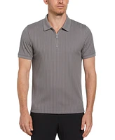 Perry Ellis Men's Slim-Fit Ribbed-Knit 1/4-Zip Polo Shirt