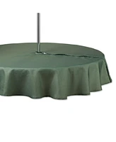 Design Imports Lattice Print Outdoor Tablecloth with Zipper 60 Round