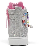 Skechers Little Girls Twinkle Toes: Sparks - Charm Bestie High Top Light-Up Casual Sneakers from Finish Line