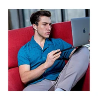 Men's Teal Green Self-Design Pom-Pom Shirt