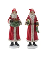 Slickblue Santa With Toys Figurine (Set of 2)