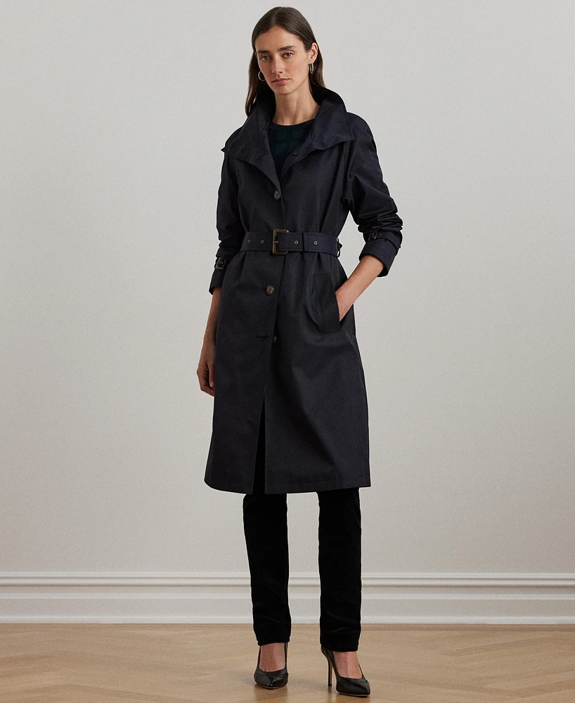 Lauren Ralph Women's Stand-Collar Maxi Trench Coat