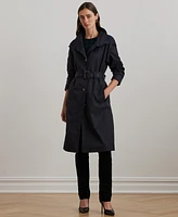 Lauren Ralph Women's Stand-Collar Maxi Trench Coat