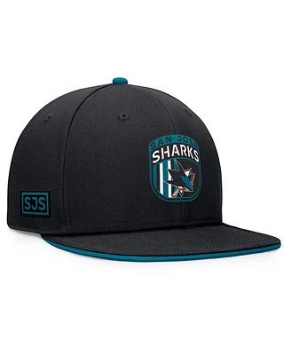 Fanatics Men's Black San Jose Sharks 2024 Nhl Draft Snapback Hat