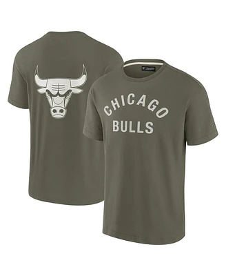 Fanatics Men's and Women's Olive Chicago Bulls Elements Super Soft Short Sleeve T-Shirt