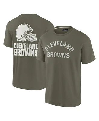 Fanatics Men's and Women's Olive Cleveland Browns Elements Super Soft Short Sleeve T-Shirt