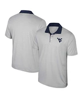 Colosseum Men's Gray West Virginia Mountaineers Big Tall Tuck Striped Polo