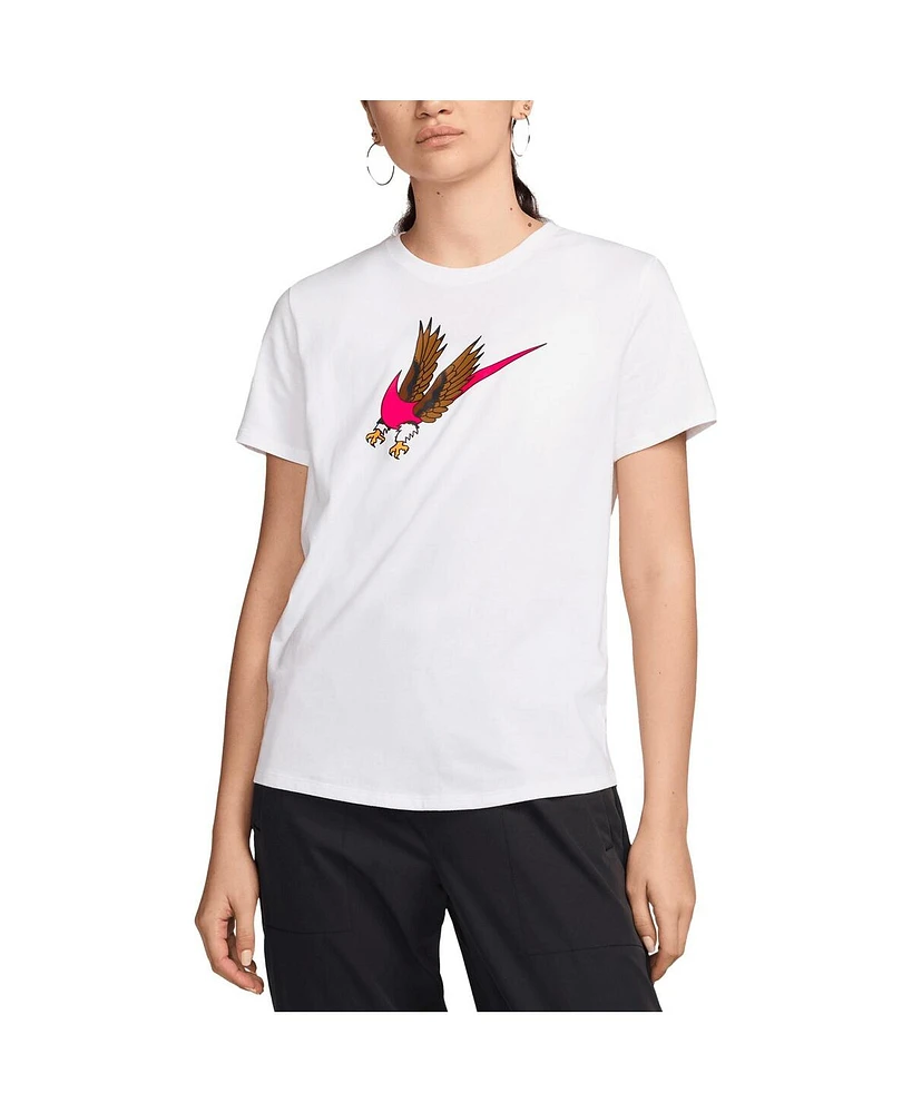 Nike Women's White Team Usa Essentials Eagle T-Shirt