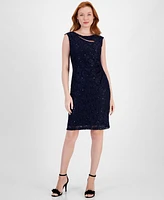 Connected Women's Sequined-Lace Sheath Dress