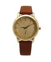 Olivia Pratt Brown Leather Textured Dial Women Watch