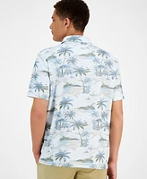 Tommy Bahama Men's Oceanic Oasis Printed Short Sleeve Polo Shirt