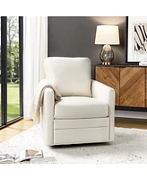 Hulala Home Traditional Terrance Swivel Chair with Metal Base