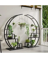 gaomon 5-Tier Metal Plant Stand Half Moon Indoor Display Rack