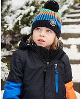 Deux par Boy Knit Hat Multicolor With Black Pompom - Toddler|Child