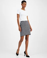 Hugo Women's Sorperia Houndstooth-Print Pull-On Skirt