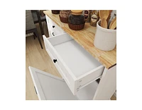 Multifunctional Trash Cabinet with Drawers and Uv Painting for Kitchen and Laundry (White)