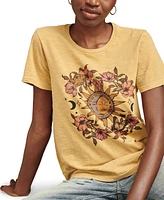 Lucky Brand Women's Cotton Sun & Moon Floral Classic T-Shirt