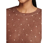 Lucky Brand Women's Dot Print Short-Sleeve Knit Top