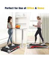 Redliro Walking Pad Treadmill with 6% Incline, Under Desk Treadmill 350+ lb Capacity Portable for Home & Office