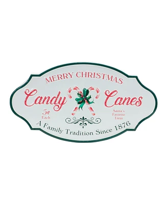 Slickblue Candy Canes Wall Sign for Sweet Holiday Decor