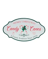 Slickblue Candy Canes Wall Sign for Sweet Holiday Decor