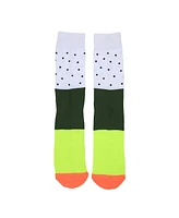 Bioworld Men's Adult Sushi Delight Crew Socks - Set of 3 Pairs, Perfect for Sushi Lovers!