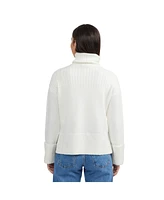 Ellen Tracy Women's Turtleneck Sweater with Rolled Cuffs