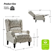 Asikli Manual Recliner with Wingback Design