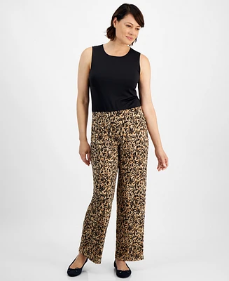 Jm Collection Petite Knit Pull-On Pants, Created for Macy's